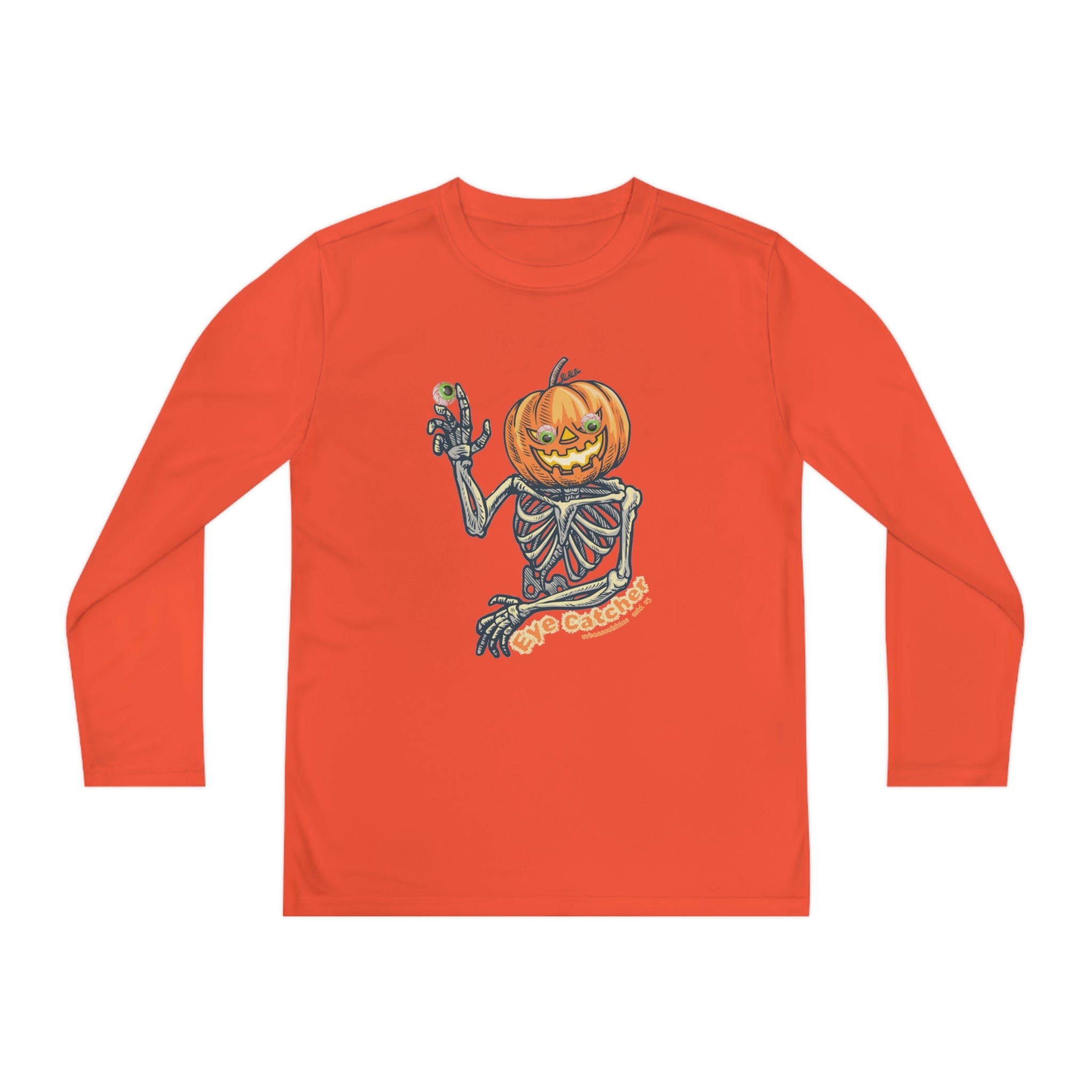 Urban SoulShine & co Kids clothes Neon Orange / S Eye Catcher Halloween Youth Long Sleeve Moisture Wicking Tee