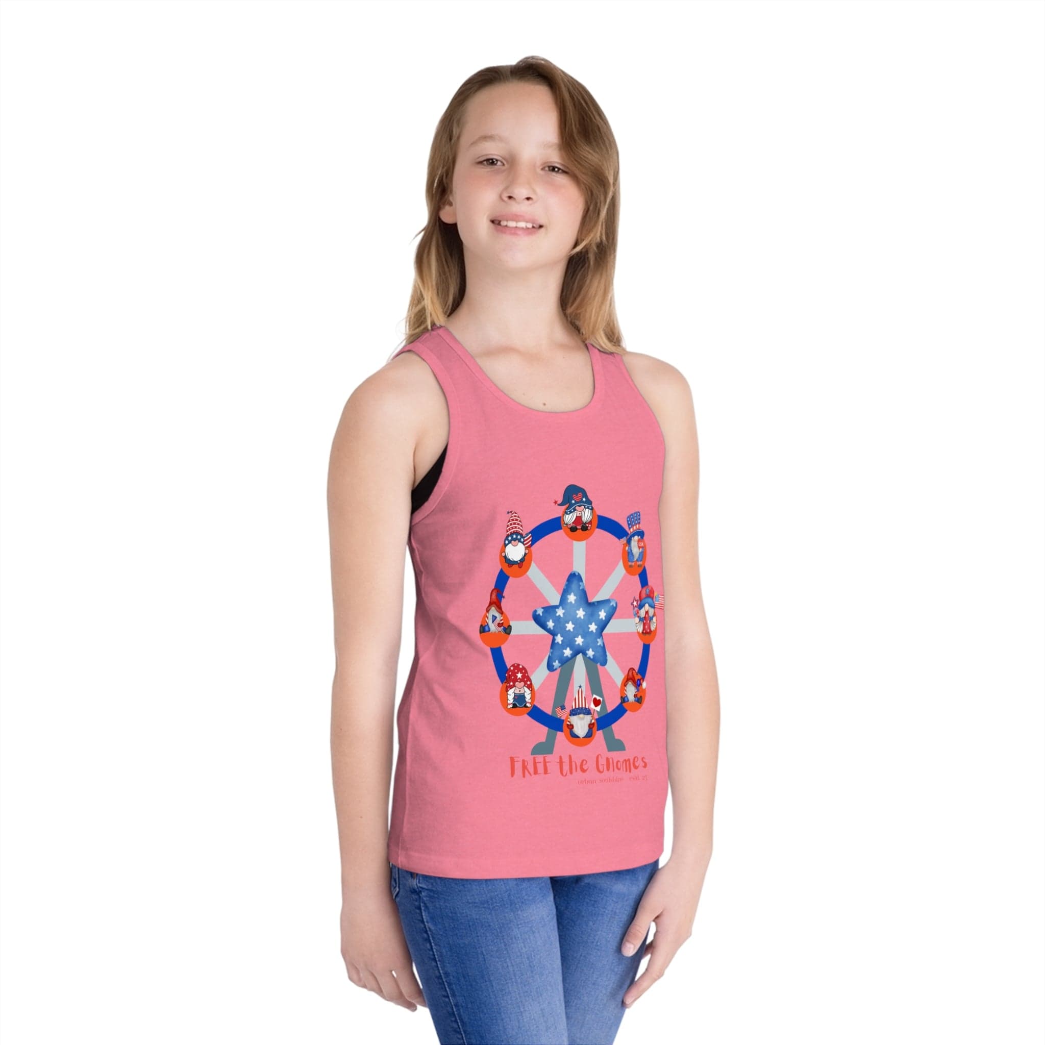 Urban SoulShine & co Kids clothes Neon Pink / L FREE the GNOMES Ferris Wheel Kid's Tank (unisex)