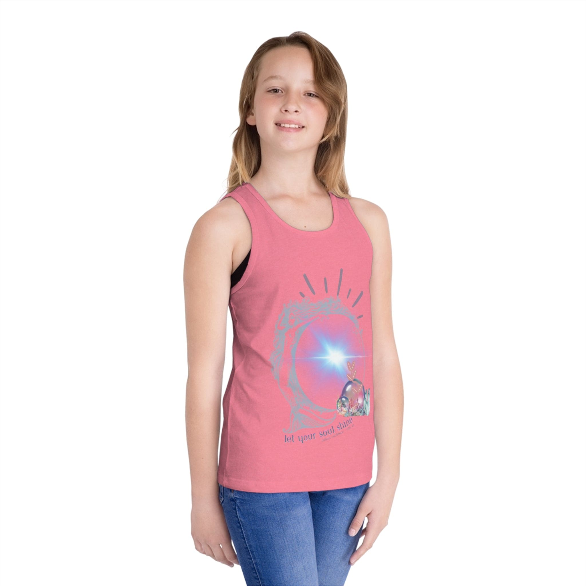 Urban SoulShine & co Kids clothes Neon Pink / L Mermaid Let Your Soul Shine Bubble Tank (kids)