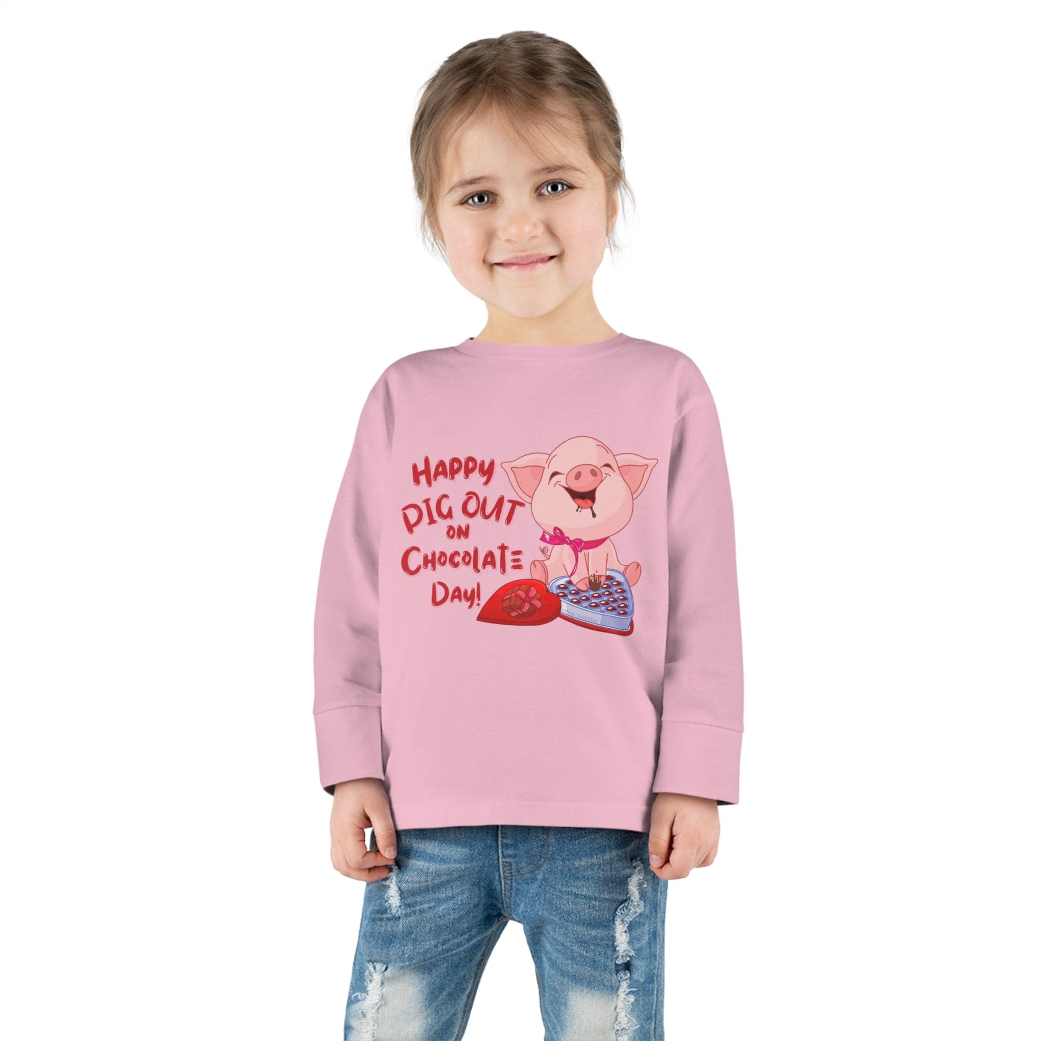 Urban SoulShine & co Kids clothes Pig Out On Chocolate Valentine's Toddler Tee