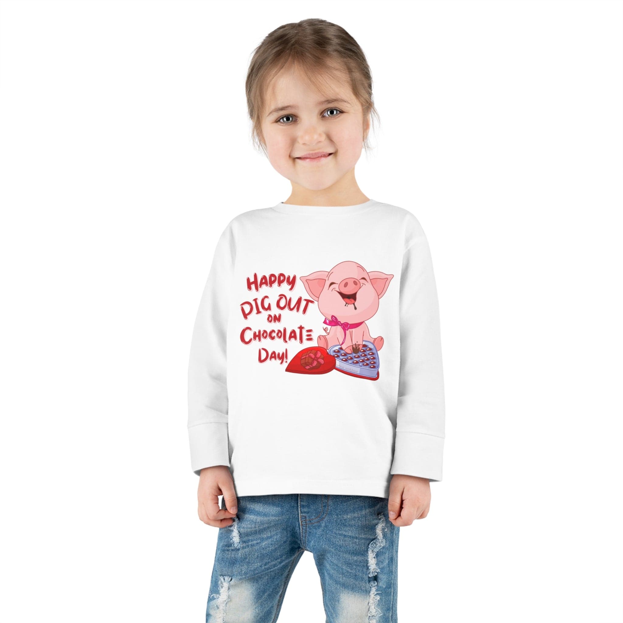 Urban SoulShine & co Kids clothes Pig Out On Chocolate Valentine's Toddler Tee