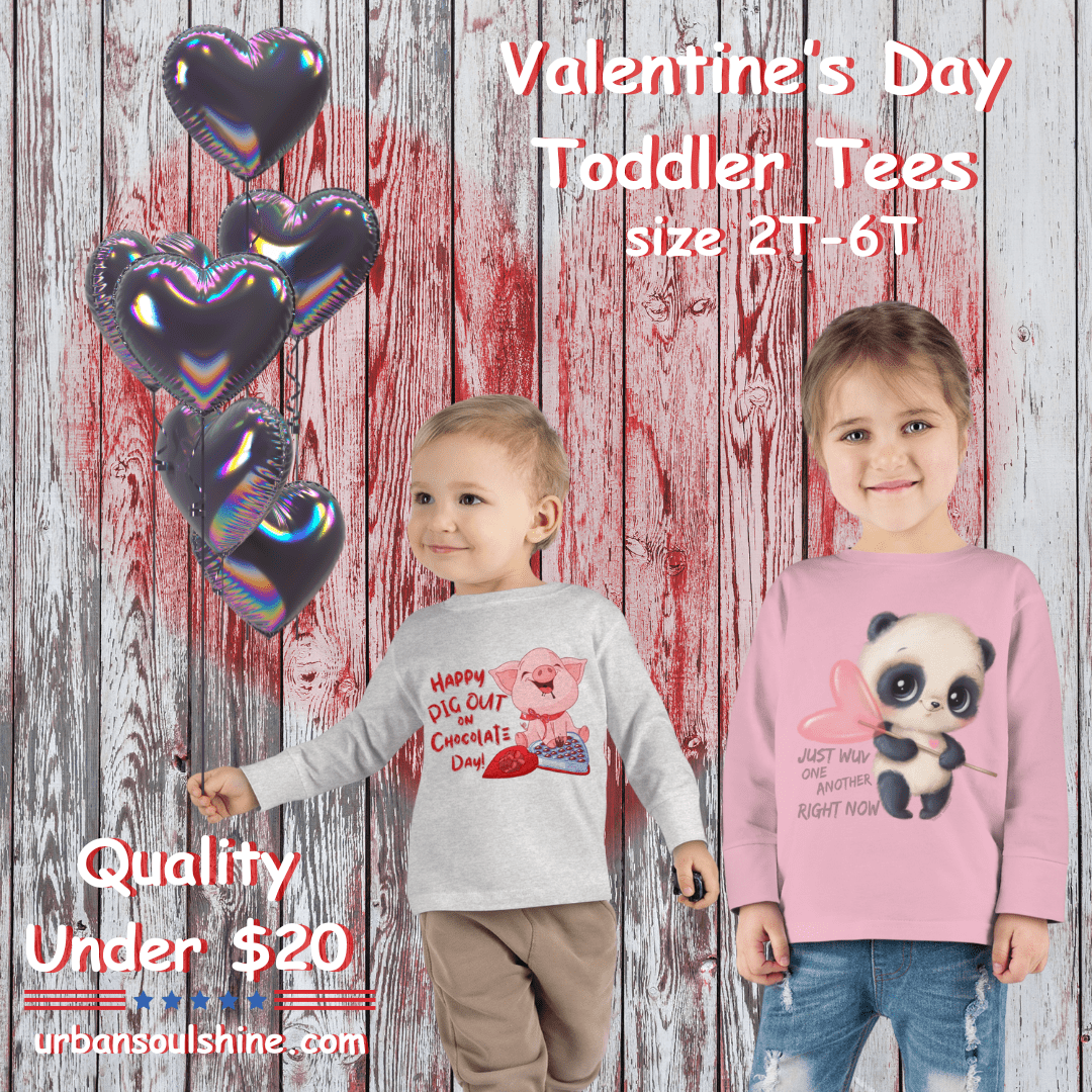 Urban SoulShine & co Kids clothes Pig Out On Chocolate Valentine's Toddler Tee