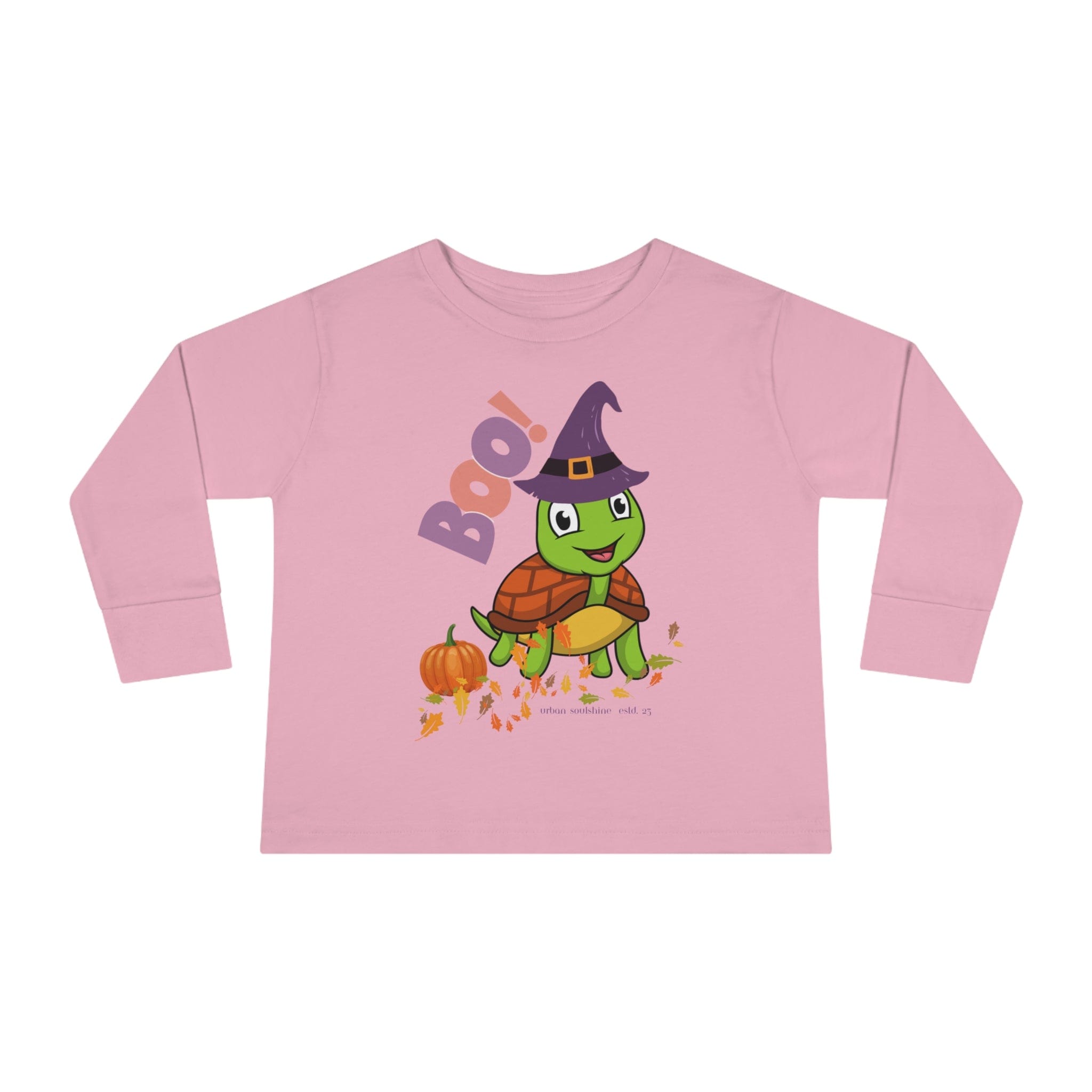 Urban SoulShine & co Kids clothes Pink / 2T Witchy Turtle Halloween Toddler Long Sleeve Tee (Unisex Tot)