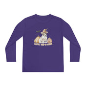 Urban SoulShine & co Kids clothes Purple / S Happy Pup-O-Ween Halloween Youth Long Sleeve Moisture Wicking Tee