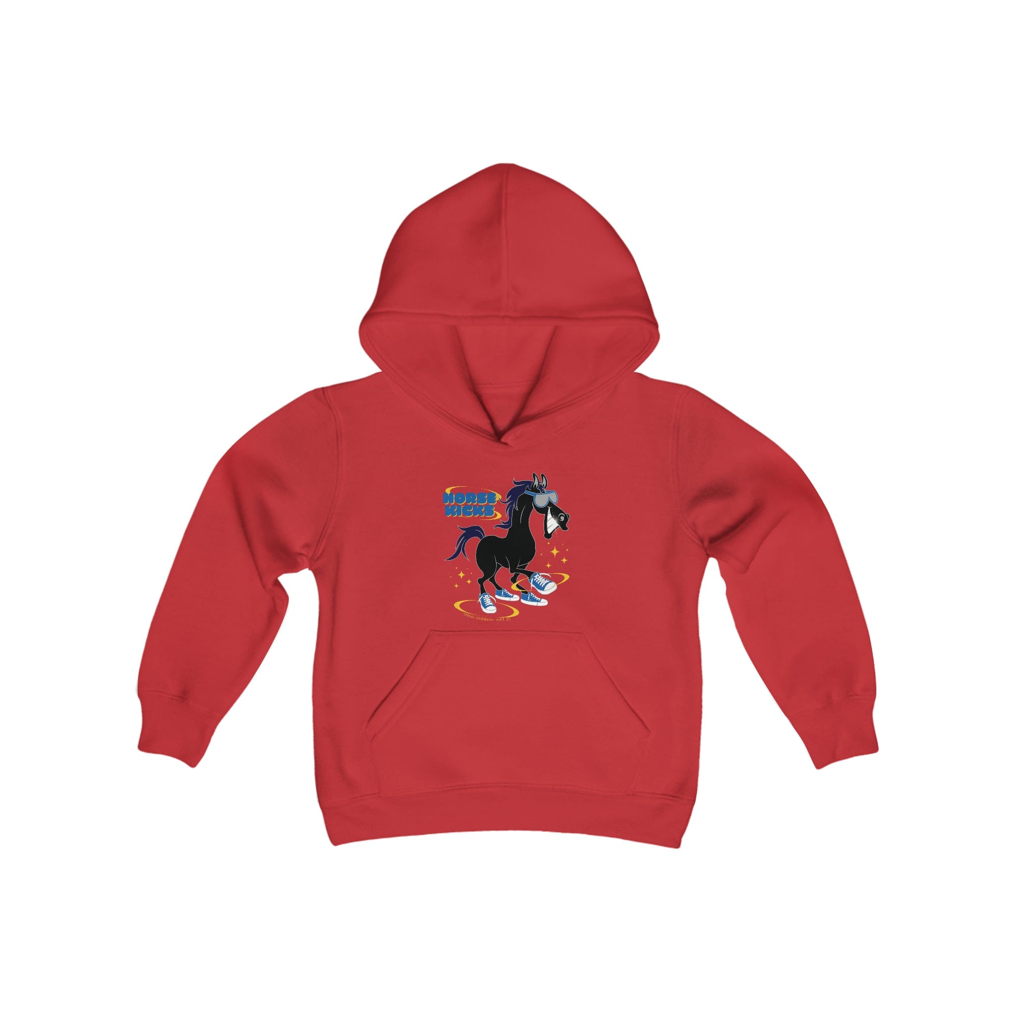  S Horse Kicks Youth Heavy Blend Hooded Sweatshirt