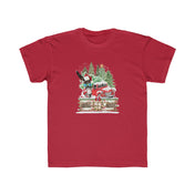 Urban SoulShine & co Kids clothes Red / XS Long Ears Christmas Tree Farm Donkey Claus Soft Tee (Unisex Youth)