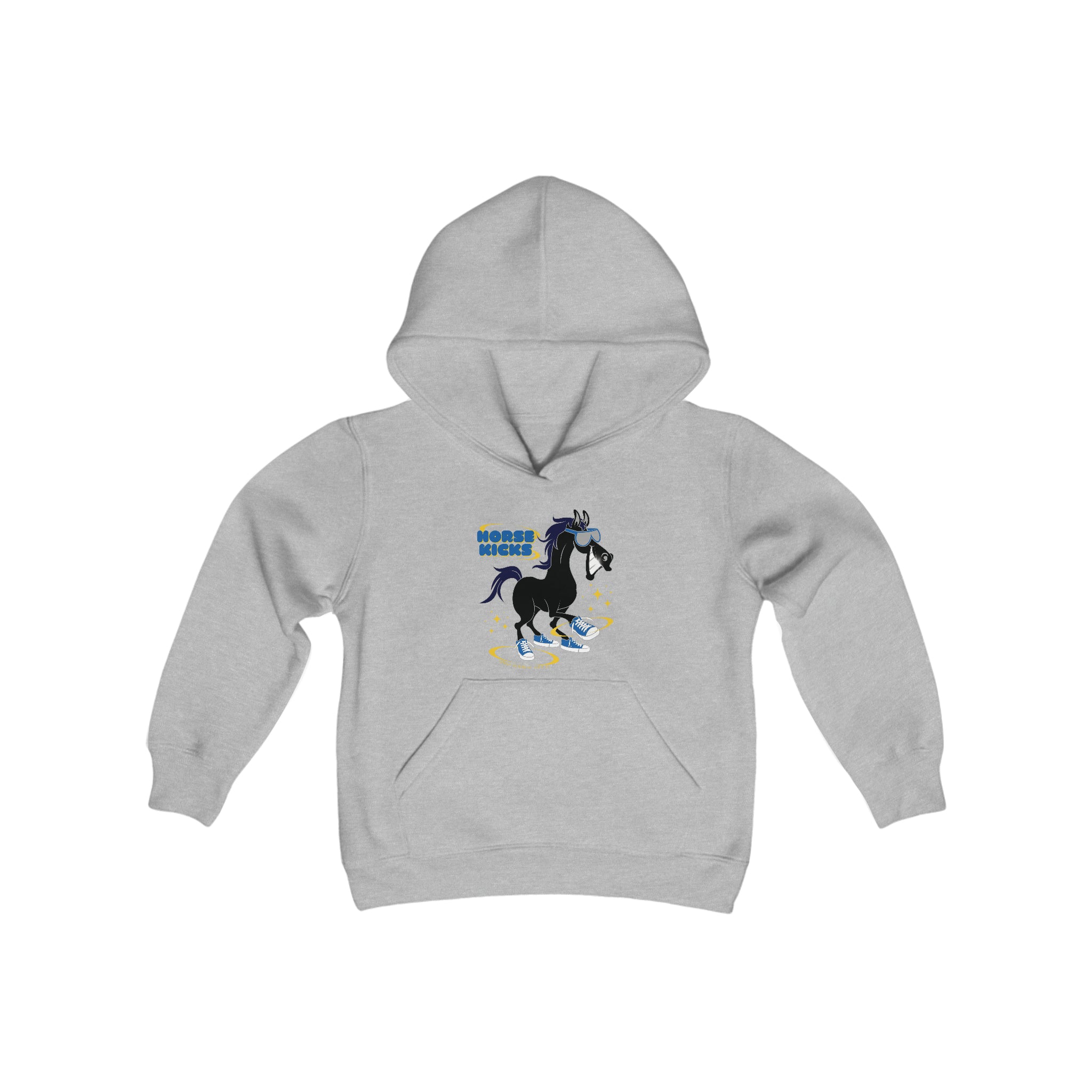 Urban SoulShine & co Kids clothes Sport Grey / S Horse Kicks Youth Heavy Blend Hooded Sweatshirt