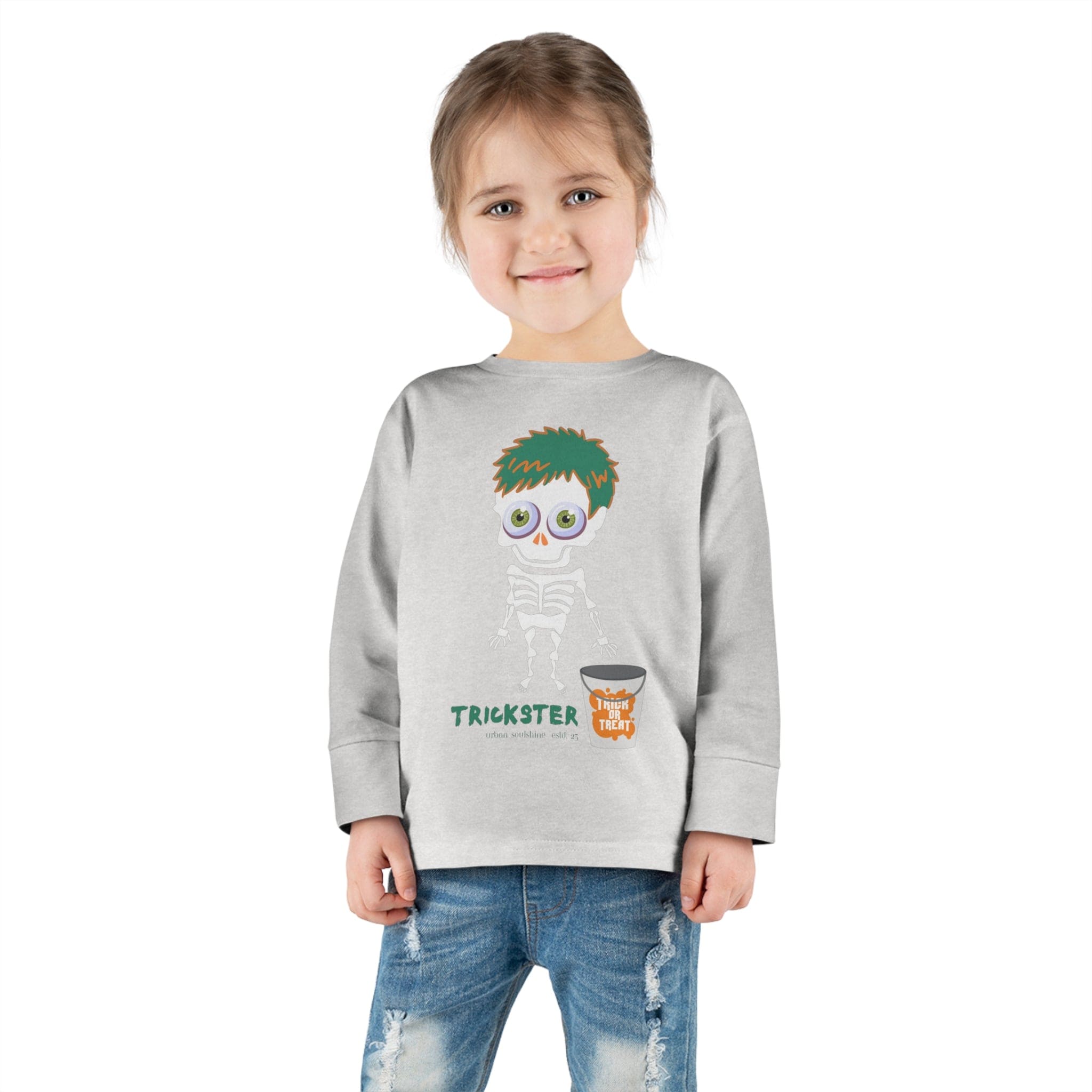 Urban SoulShine & co Kids clothes Trickster Halloween Toddler Long Sleeve Tee (unisex Tots)