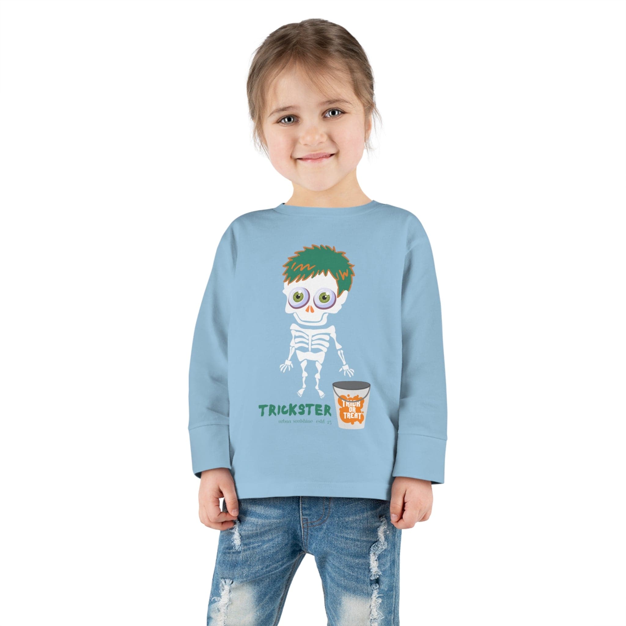 Urban SoulShine & co Kids clothes Trickster Halloween Toddler Long Sleeve Tee (unisex Tots)