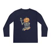 Urban SoulShine & co Kids clothes True Navy / S Eye Catcher Halloween Youth Long Sleeve Moisture Wicking Tee