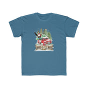 Urban SoulShine & co Kids clothes Turquoise / XS Long Ears Christmas Tree Farm Donkey Claus Soft Tee (Unisex Youth)