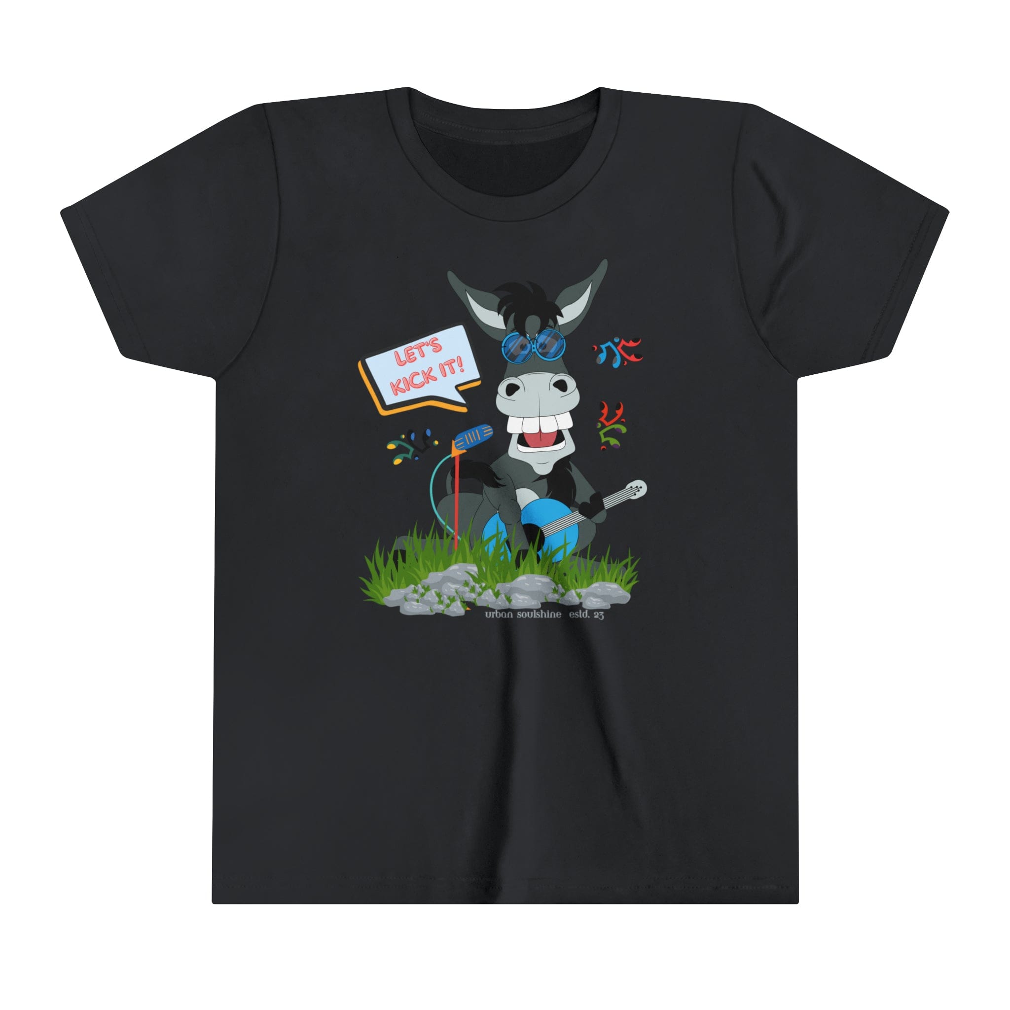Let's Kick It Donkey Youth Tee (unisex) Vintage Black