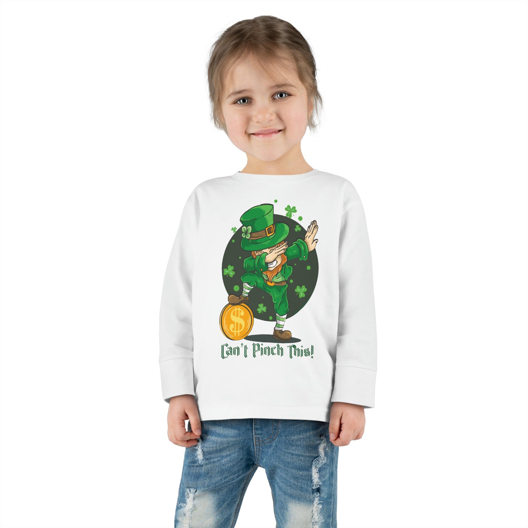 Urban SoulShine & co Kids clothes White / 2T Can't Pinch This Leprechaun Dance Long Sleeve Tee (Toddler)