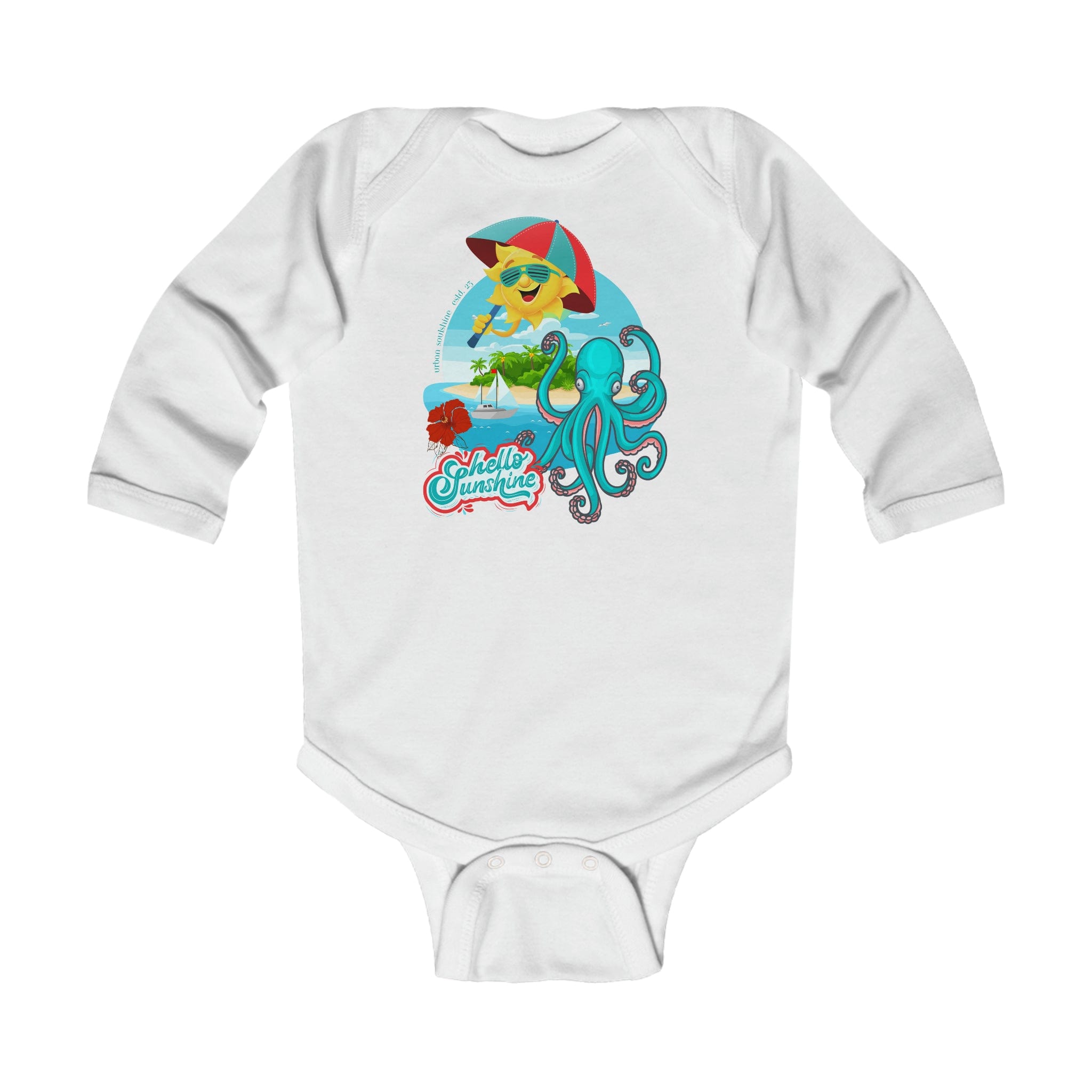  NB (0-3M) Hello Sunshine Octopus Infant Long Sleeve Bodysuit