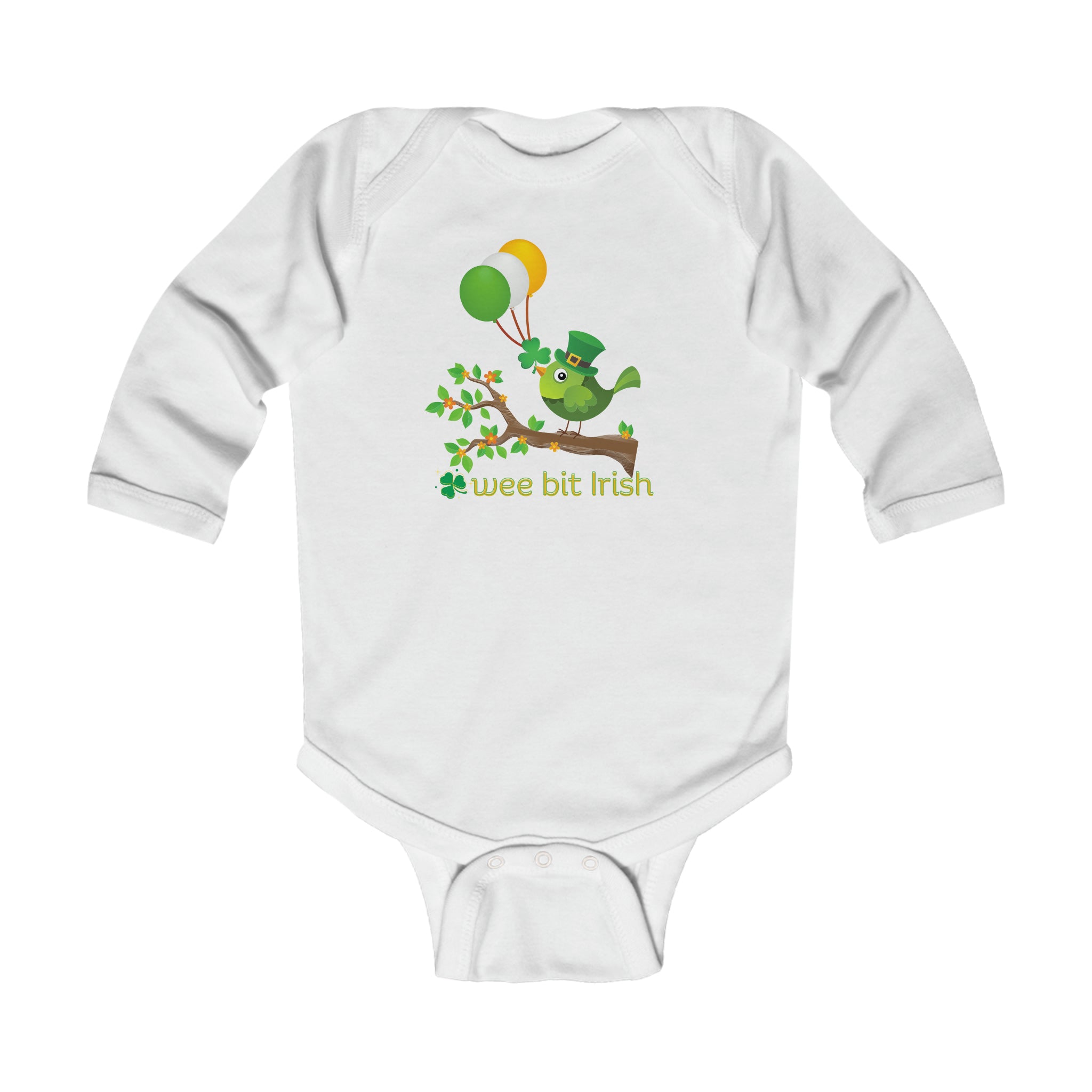 Urban SoulShine & co Kids clothes White / NB (0-3M) Wee Bit Irish Long Sleeve Infant Onesie