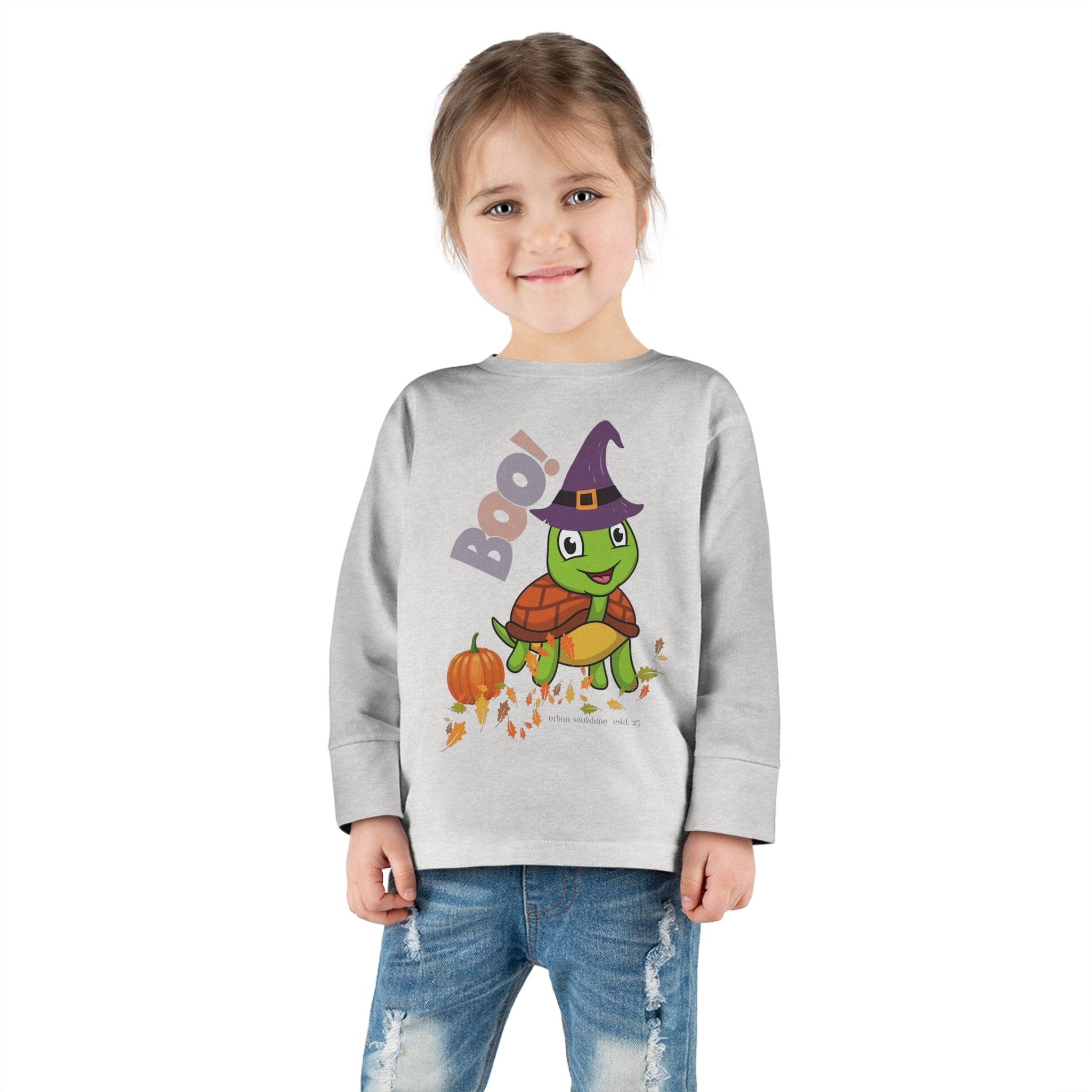 Urban SoulShine & co Kids clothes Witchy Turtle Halloween Toddler Long Sleeve Tee (Unisex Tot)