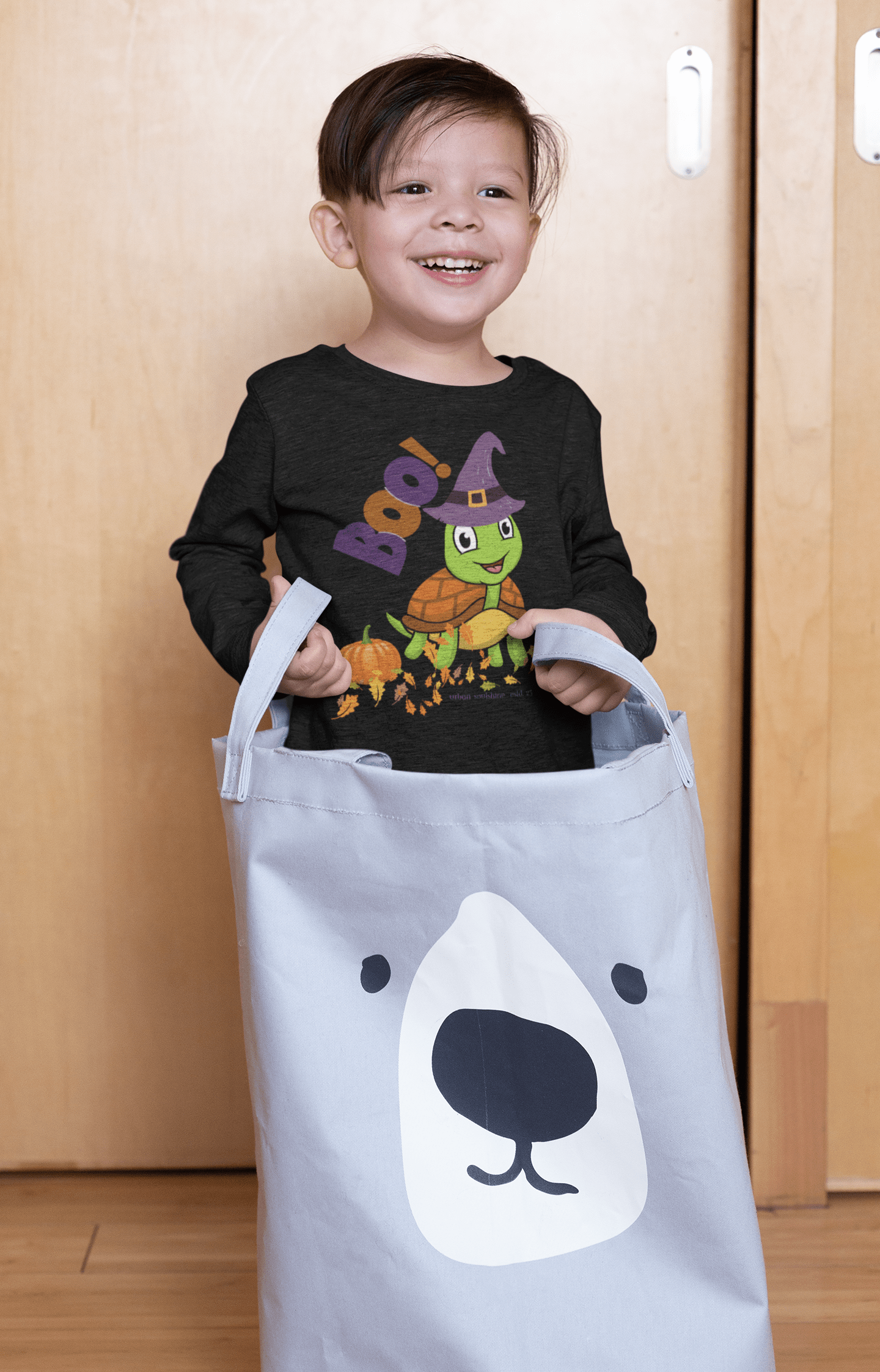 Urban SoulShine & co Kids clothes Witchy Turtle Halloween Toddler Long Sleeve Tee (Unisex Tot)