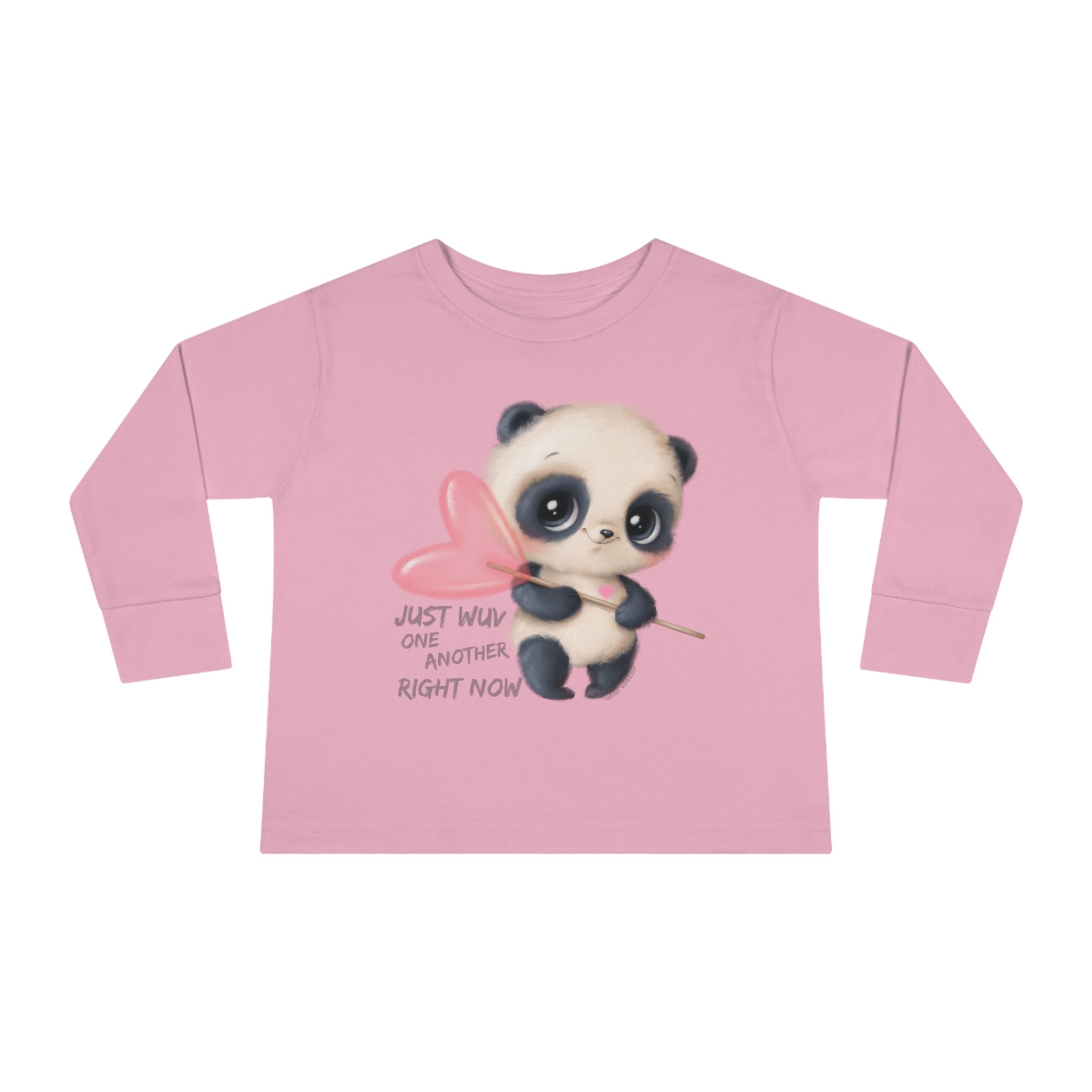 Urban SoulShine & co Kids clothes Wuv One Another Panda Long Sleeve Toddler Tee