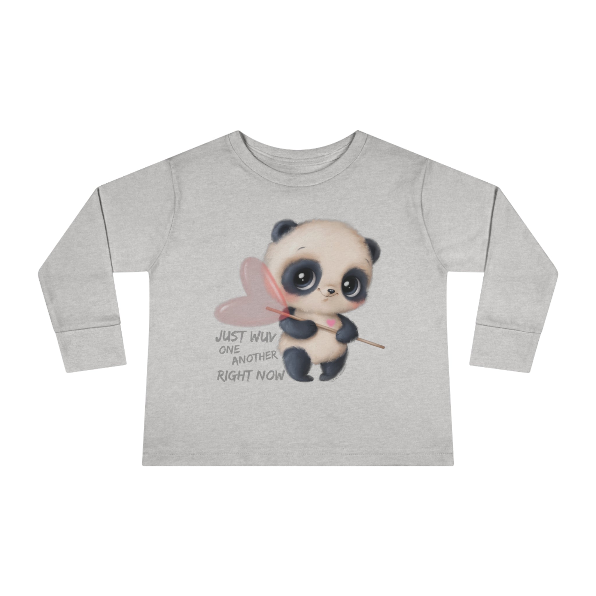 Urban SoulShine & co Kids clothes Wuv One Another Panda Long Sleeve Toddler Tee