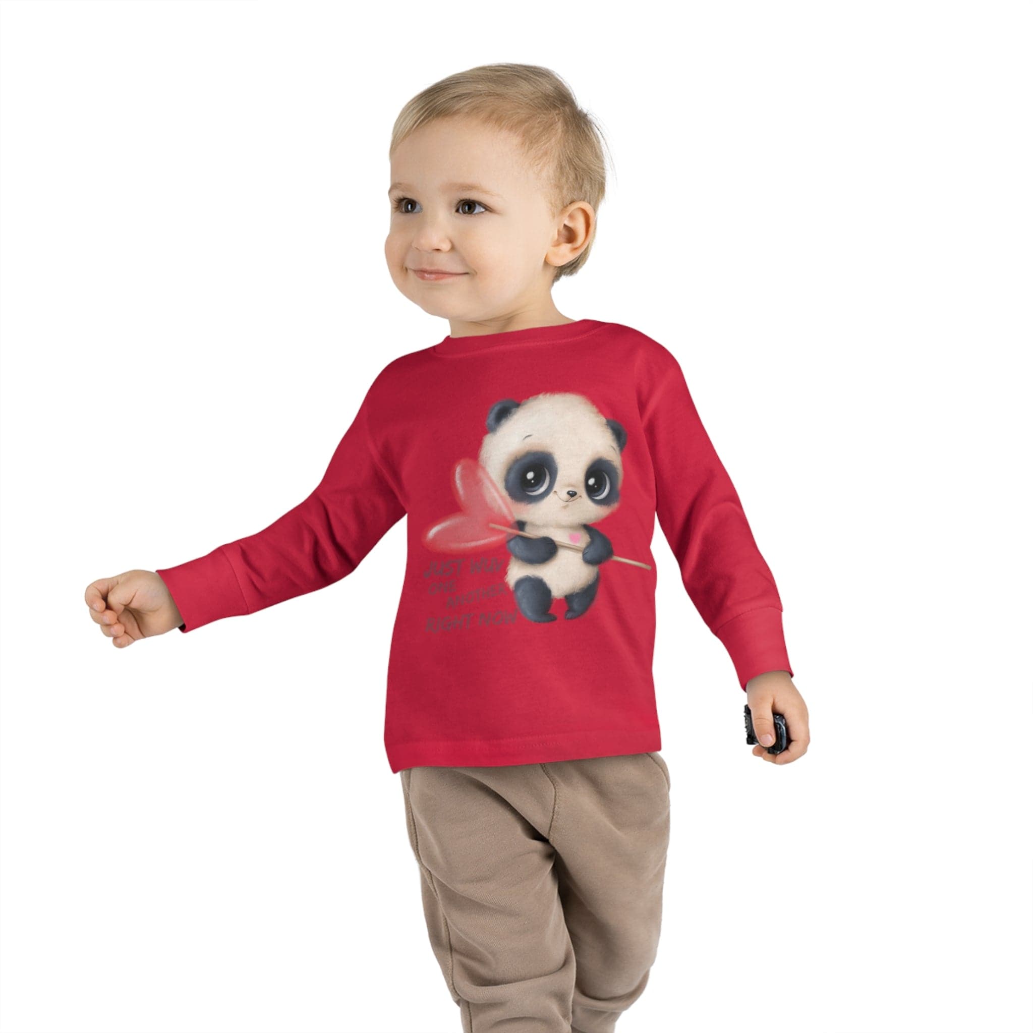 Urban SoulShine & co Kids clothes Wuv One Another Panda Long Sleeve Toddler Tee