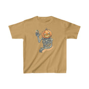 Urban SoulShine & co Kids clothes XL / Old Gold Eye Catcher Halloween Jack-o-latern Kids Heavy Cotton™ Tee