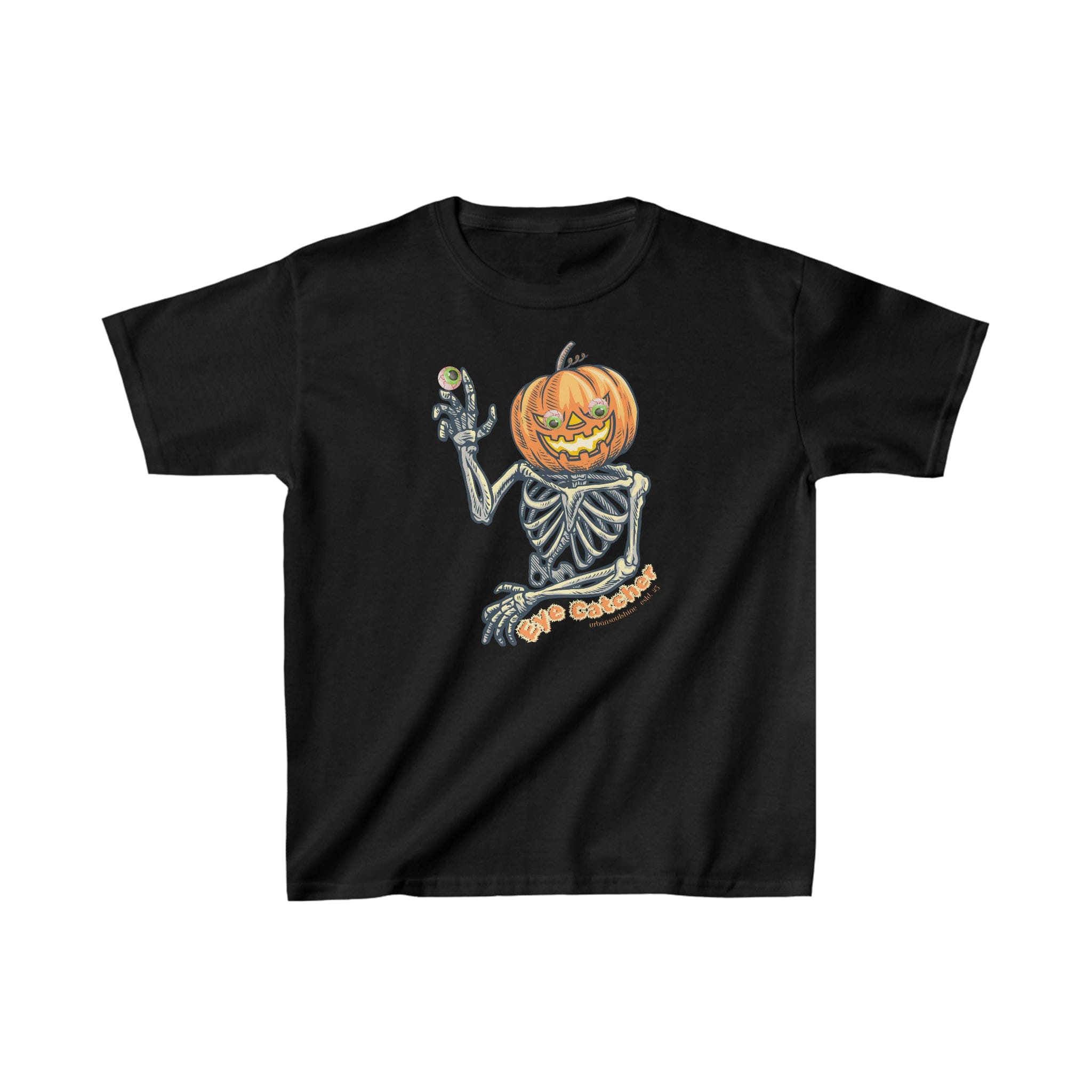  Black Eye Catcher Halloween Jack-o-latern Kids Heavy Cotton™ Tee