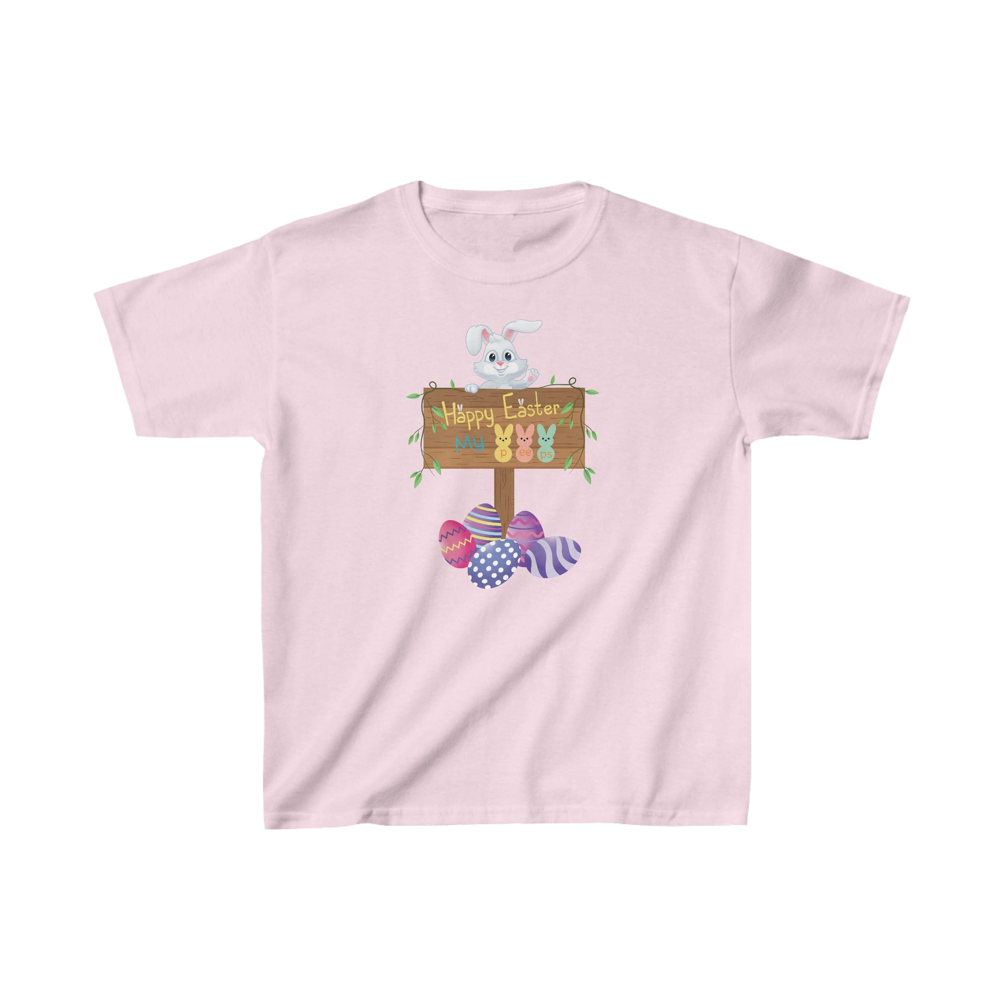  Light Pink Happy Easter My Peeps Cotton Tee (Youth)