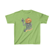 Urban SoulShine & co Kids clothes XS / Lime Eye Catcher Halloween Jack-o-latern Kids Heavy Cotton™ Tee