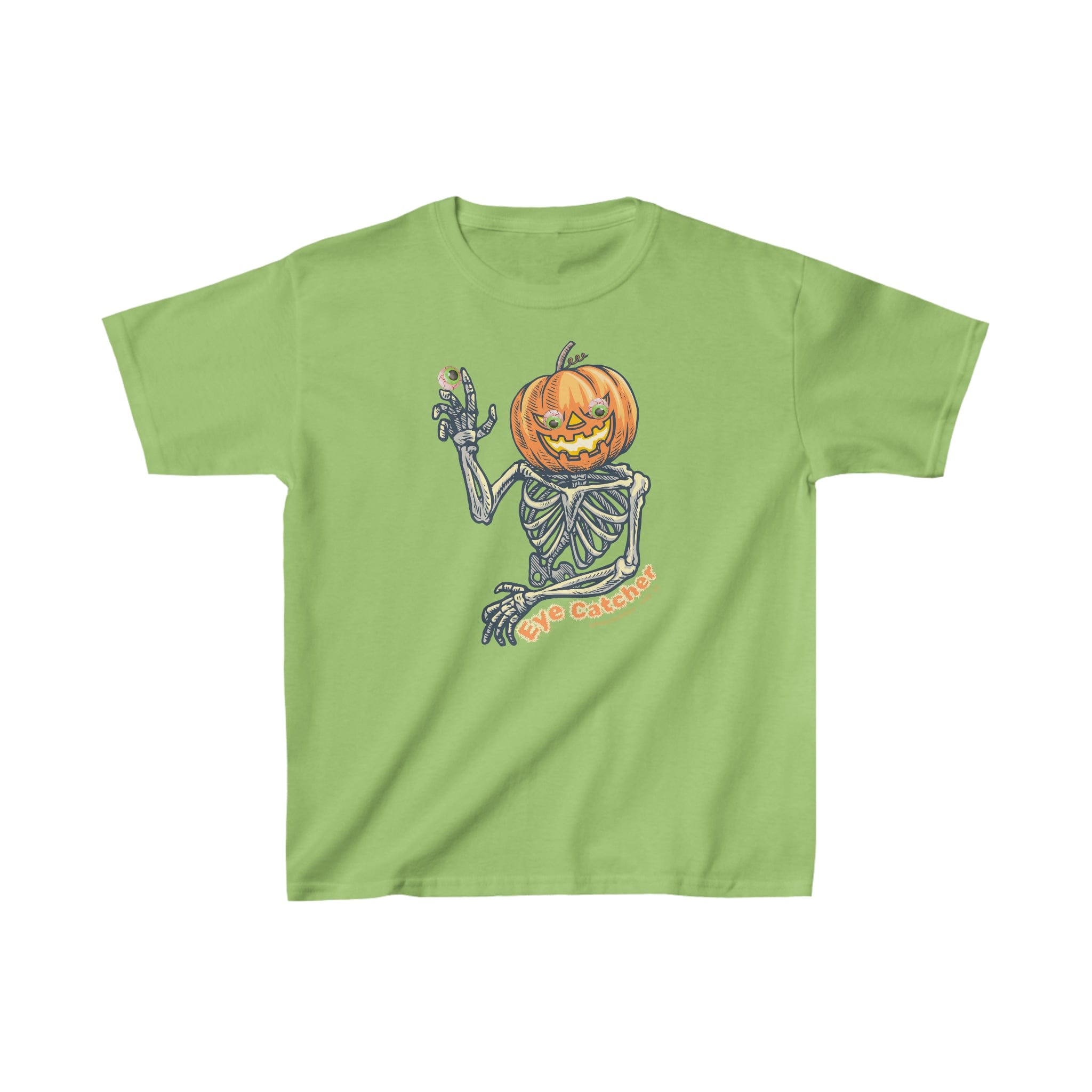  Lime Eye Catcher Halloween Jack-o-latern Kids Heavy Cotton™ Tee