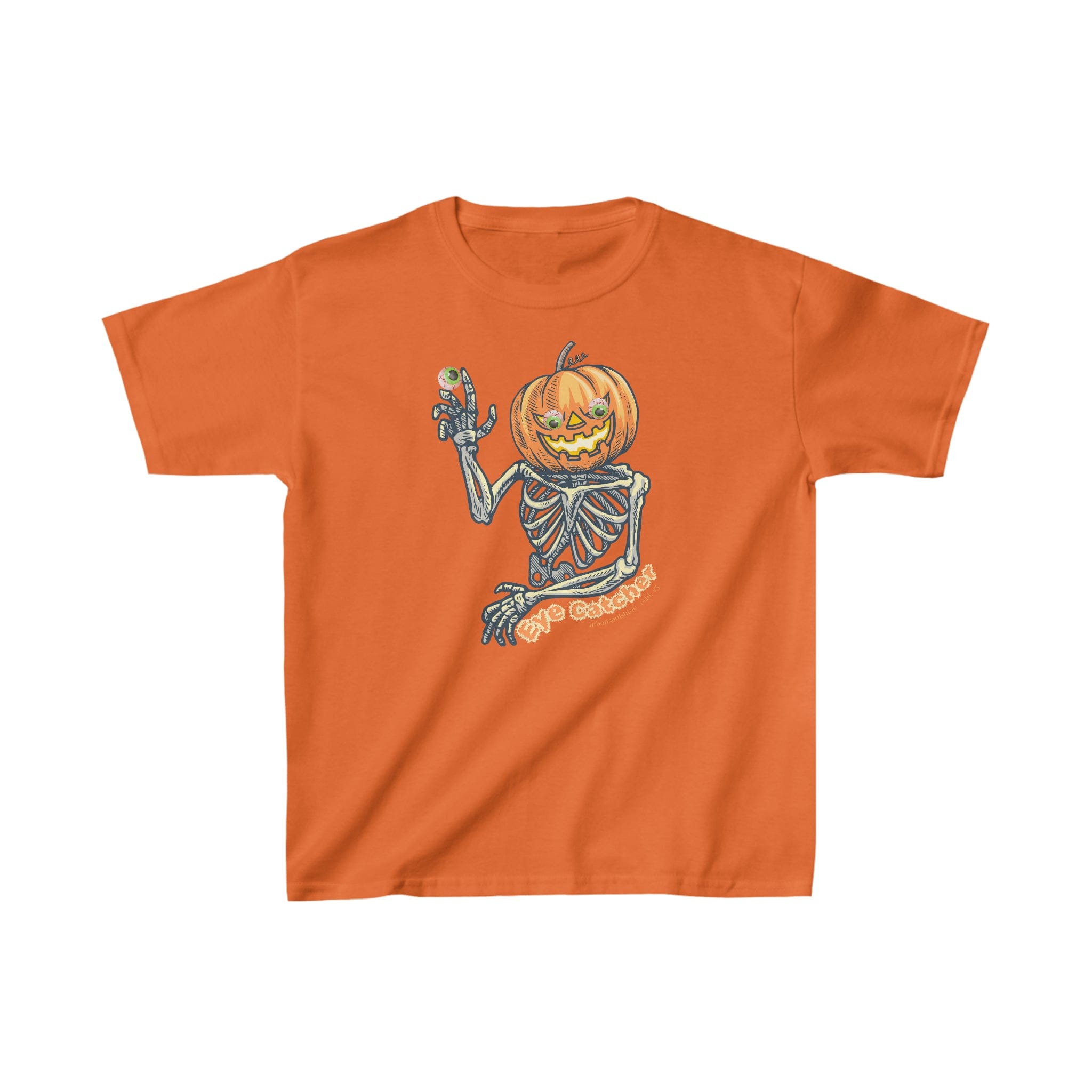  Orange Eye Catcher Halloween Jack-o-latern Kids Heavy Cotton™ Tee