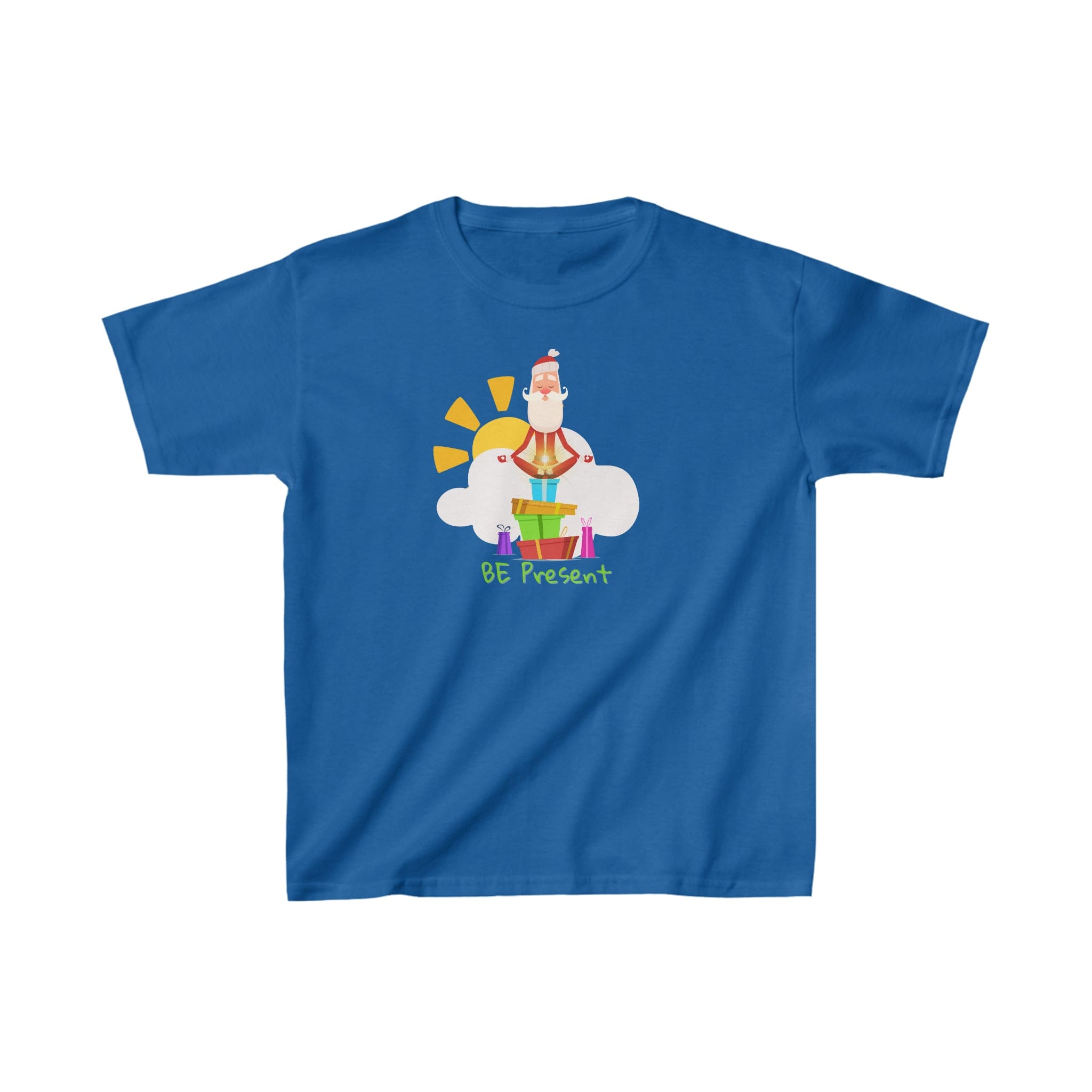 Urban SoulShine & co Kids clothes XS / Royal Be Present Meditating Santa Christmas Heavy Cotton™ Tee (Youth)