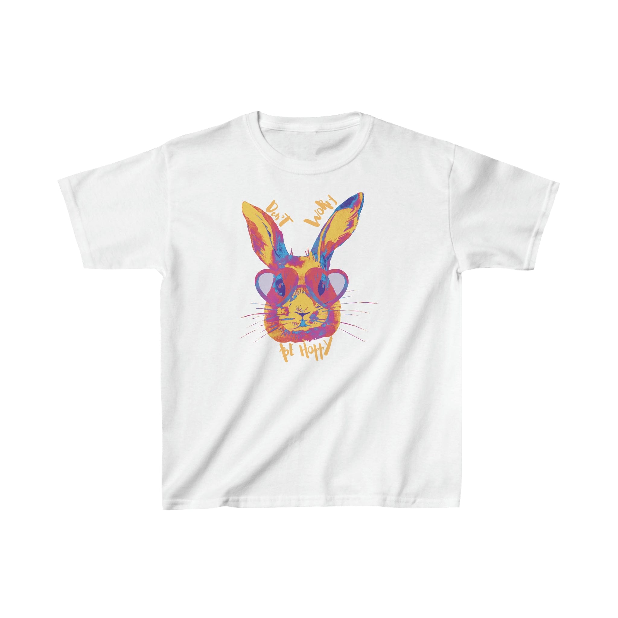 Urban SoulShine & co Kids clothes XS / White Don't Worry Be Hoppy Easter Cotton Tee (Youth)