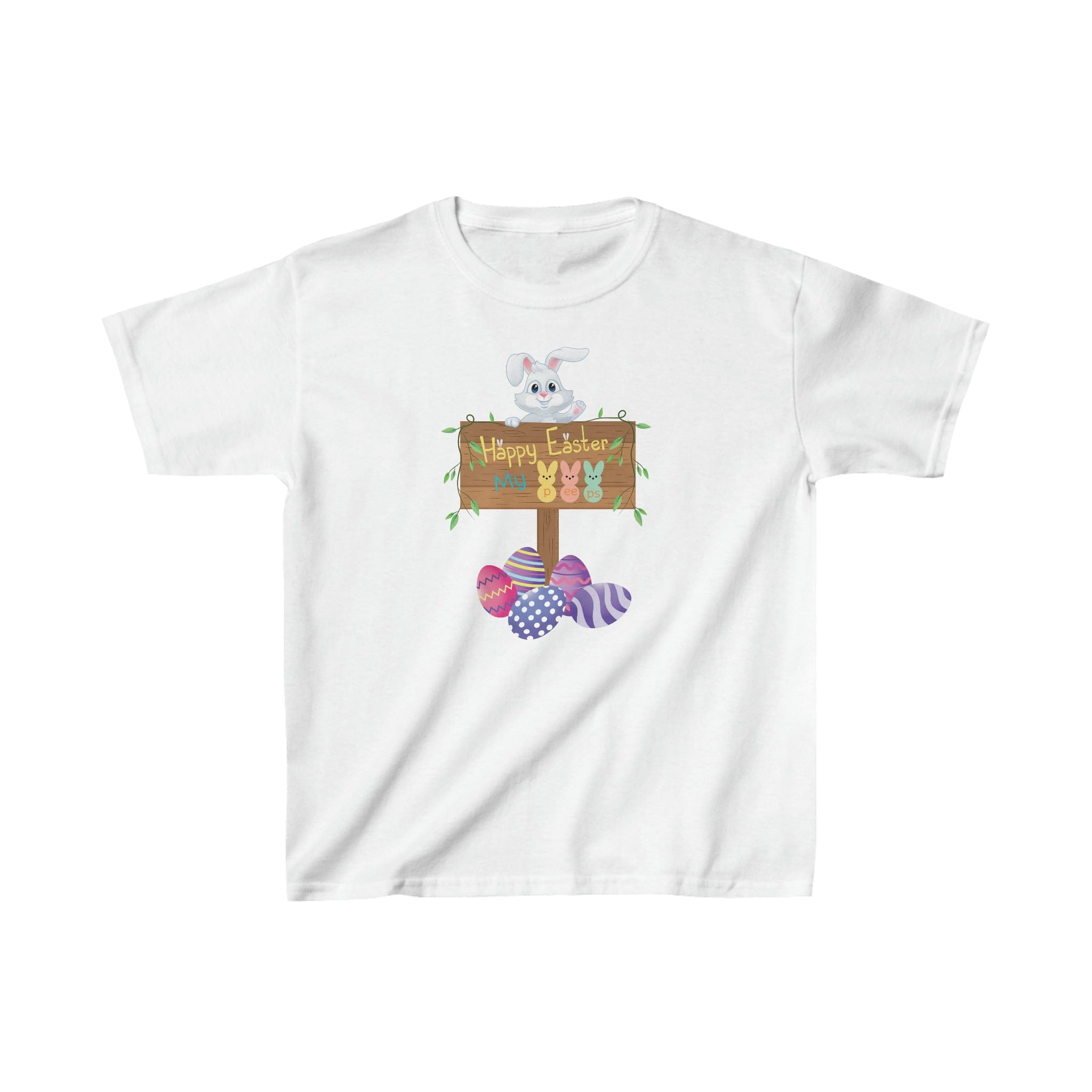 Urban SoulShine & co Kids clothes XS / White Happy Easter My Peeps Cotton Tee (Youth)