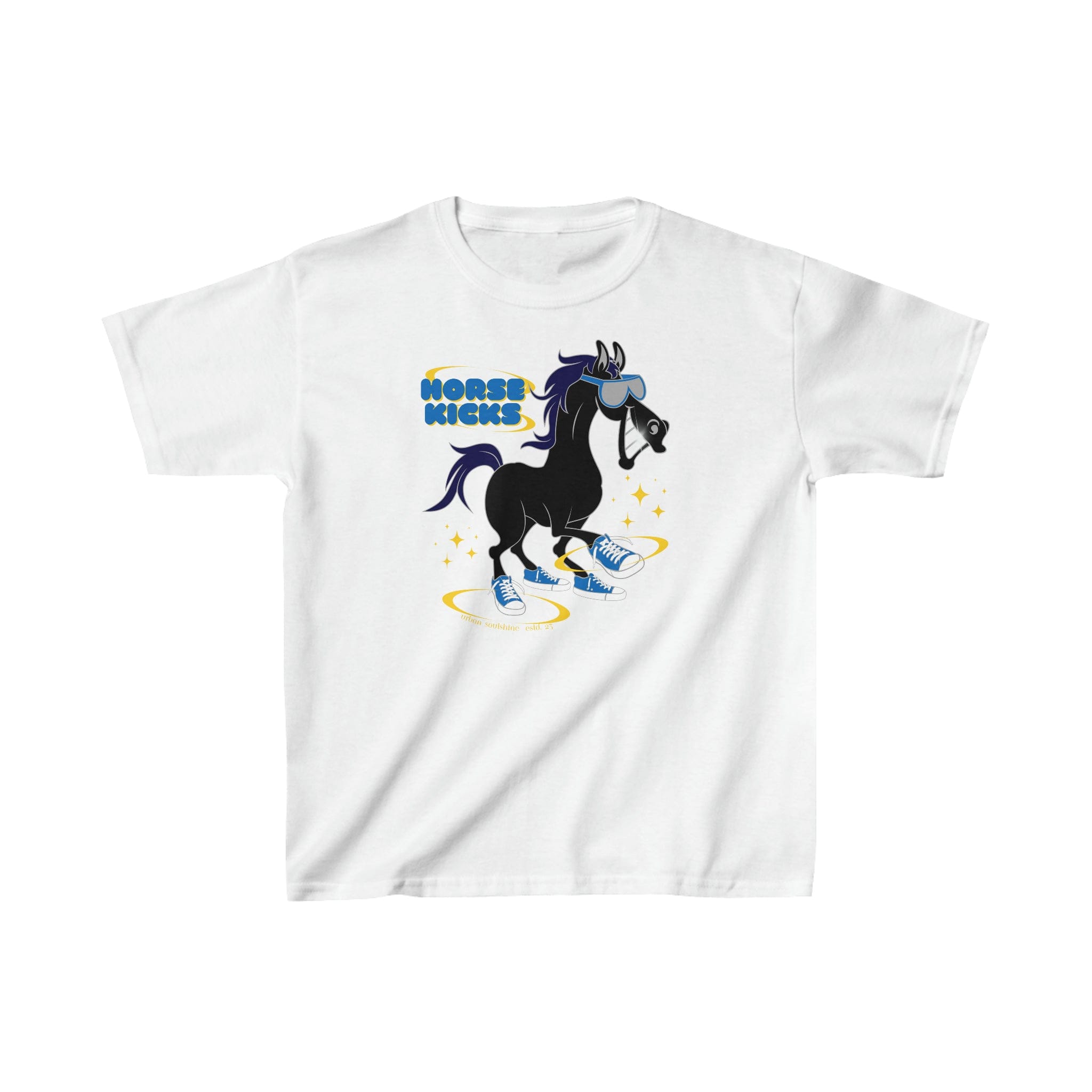 Urban SoulShine & co Kids clothes XS / White Horse Kicks (Kid's T)