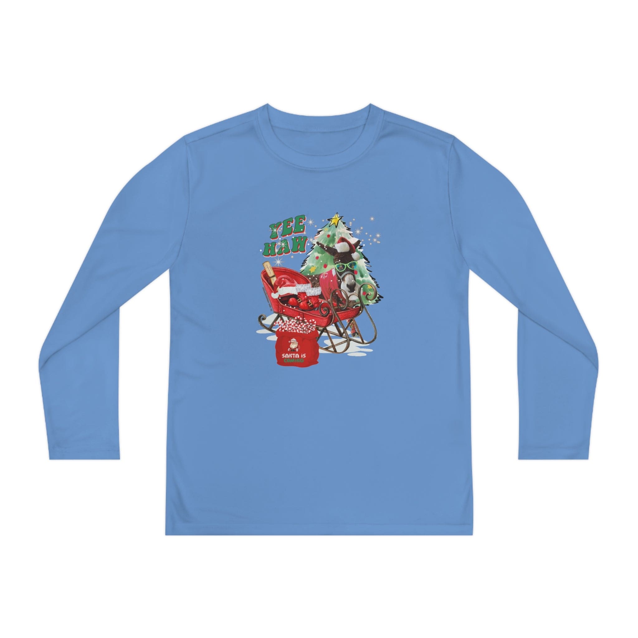 Urban SoulShine & co Kids clothes YEE HAW Donkey Claus Long Sleeve Competitor Tee (Youth Unisex)