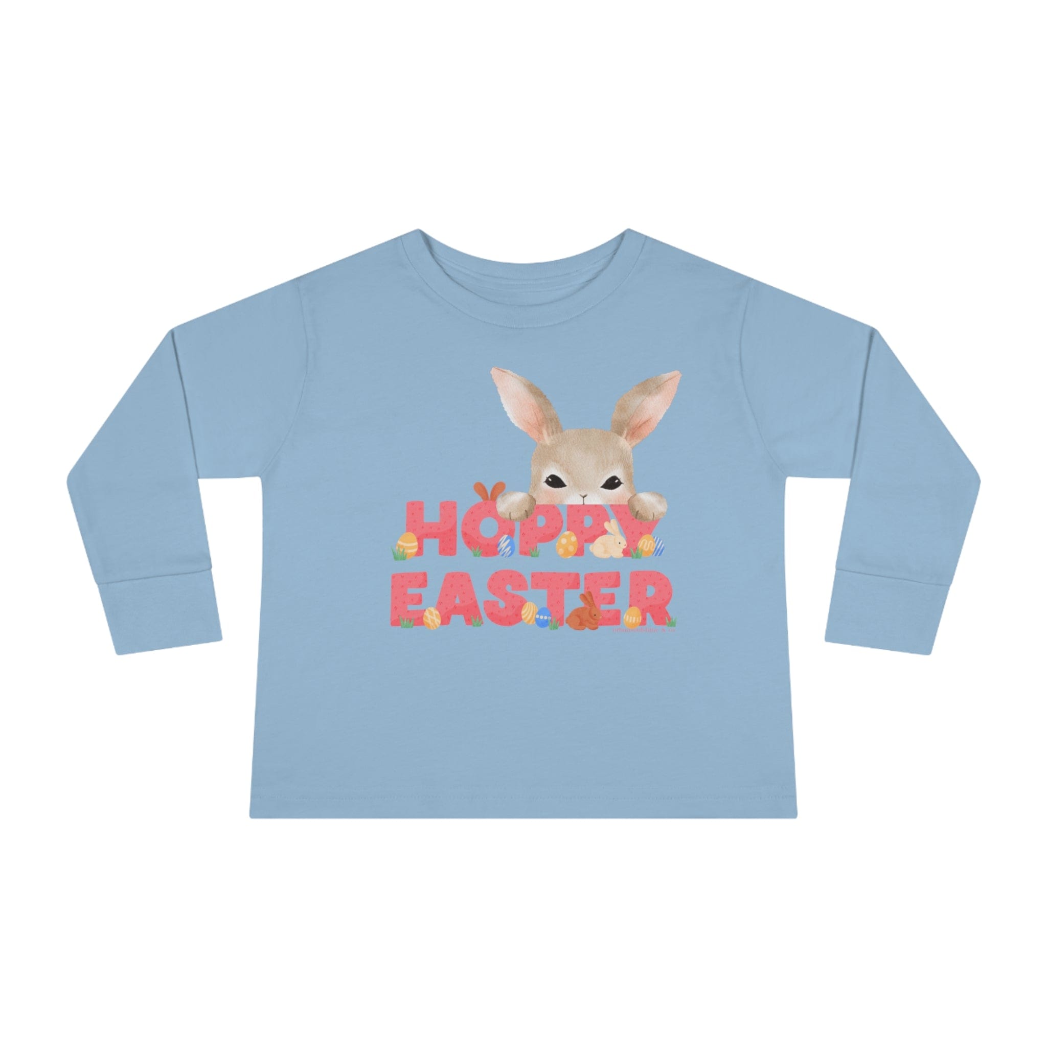 Urban SoulShine & co Kids long sleeve Light Blue / 2T HOPPY Easter Long Sleeve Tee (Toddler)