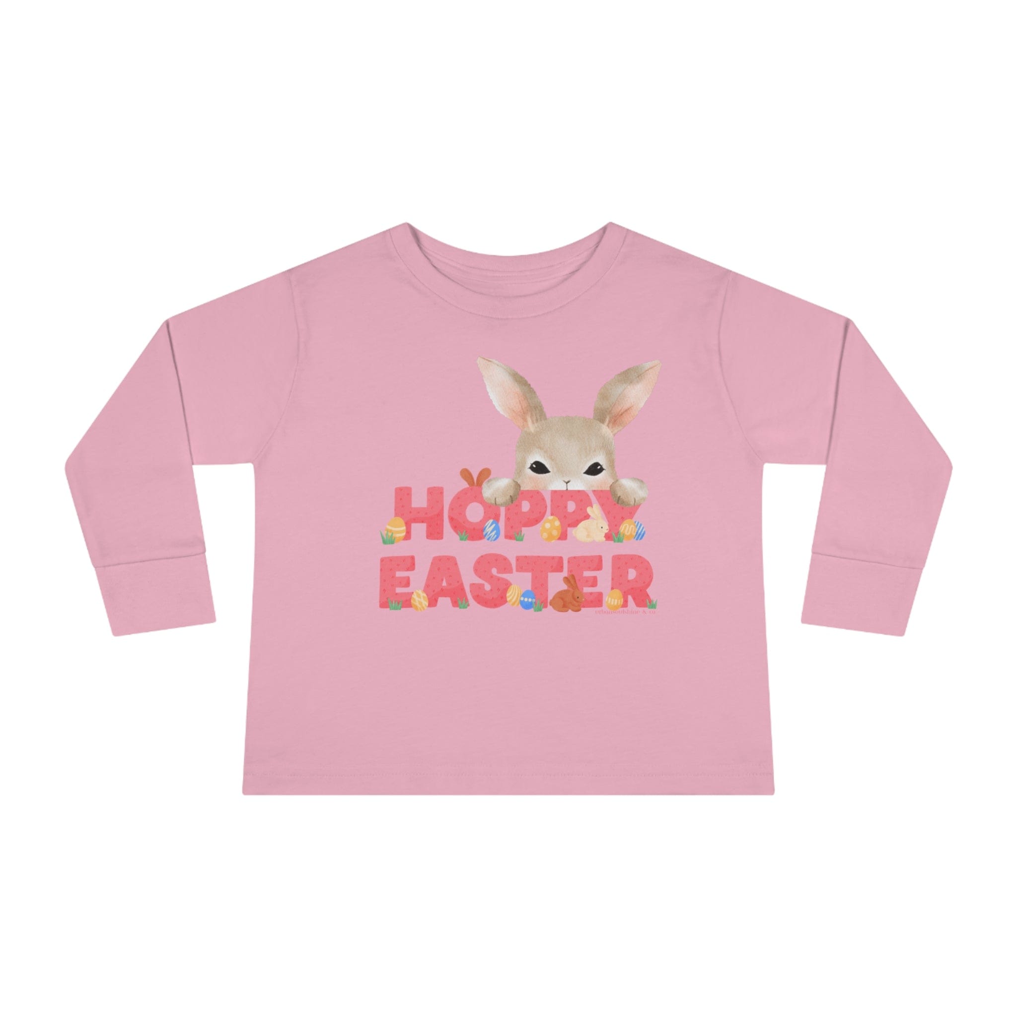 Urban SoulShine & co Kids long sleeve Pink / 2T HOPPY Easter Long Sleeve Tee (Toddler)