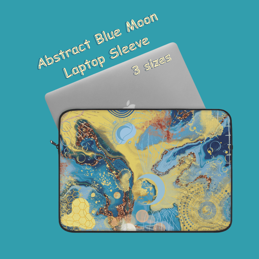 Urban SoulShine & co Laptop Sleeve Abstract Blue Moon Laptop Sleeve