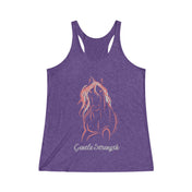 Urban SoulShine & co Light Weight Racerback Tank Top S / Tri-Blend Purple Rush Gentle Strength Horse Light Weight Racerback Tank