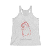 Urban SoulShine & co Light Weight Racerback Tank Top XS / Tri-Blend Heather White Gentle Strength Horse Light Weight Racerback Tank