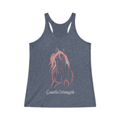 Urban SoulShine & co Light Weight Racerback Tank Top XS / Tri-Blend Indigo Gentle Strength Horse Light Weight Racerback Tank