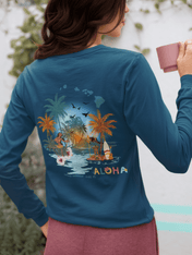 Urban SoulShine & co Long-sleeve ALOHA Vibes Long Sleeve Tee (unisex)