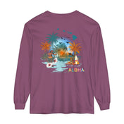 Urban SoulShine & co Long-sleeve Berry / S ALOHA Vibes Long Sleeve Tee (unisex)