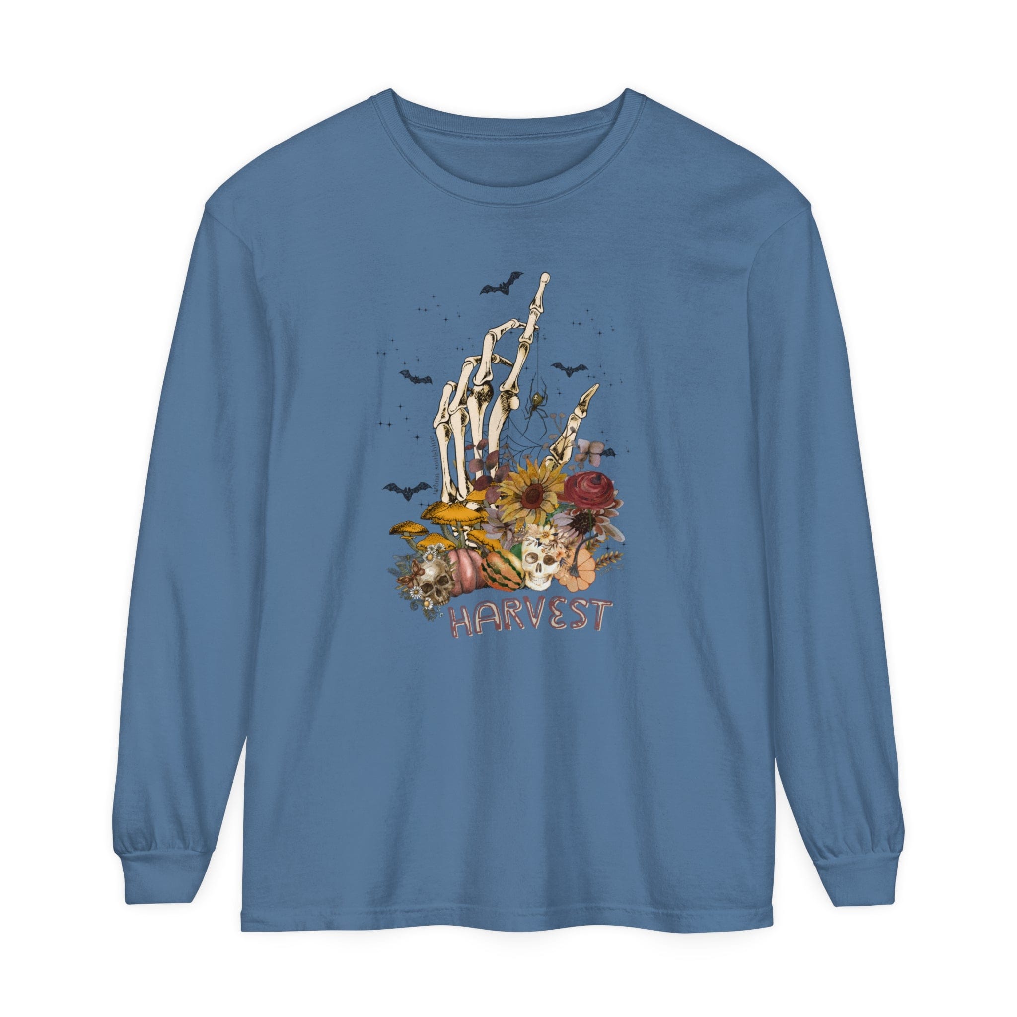 Urban SoulShine & co Long-sleeve Blue Jean / S Skull Harvest Long Sleeve Tee (unisex)