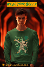 Urban SoulShine & co Long-sleeve Can't Pinch This Irish Skeleton Dance Gildan Long Sleeve Tee (Unisex)