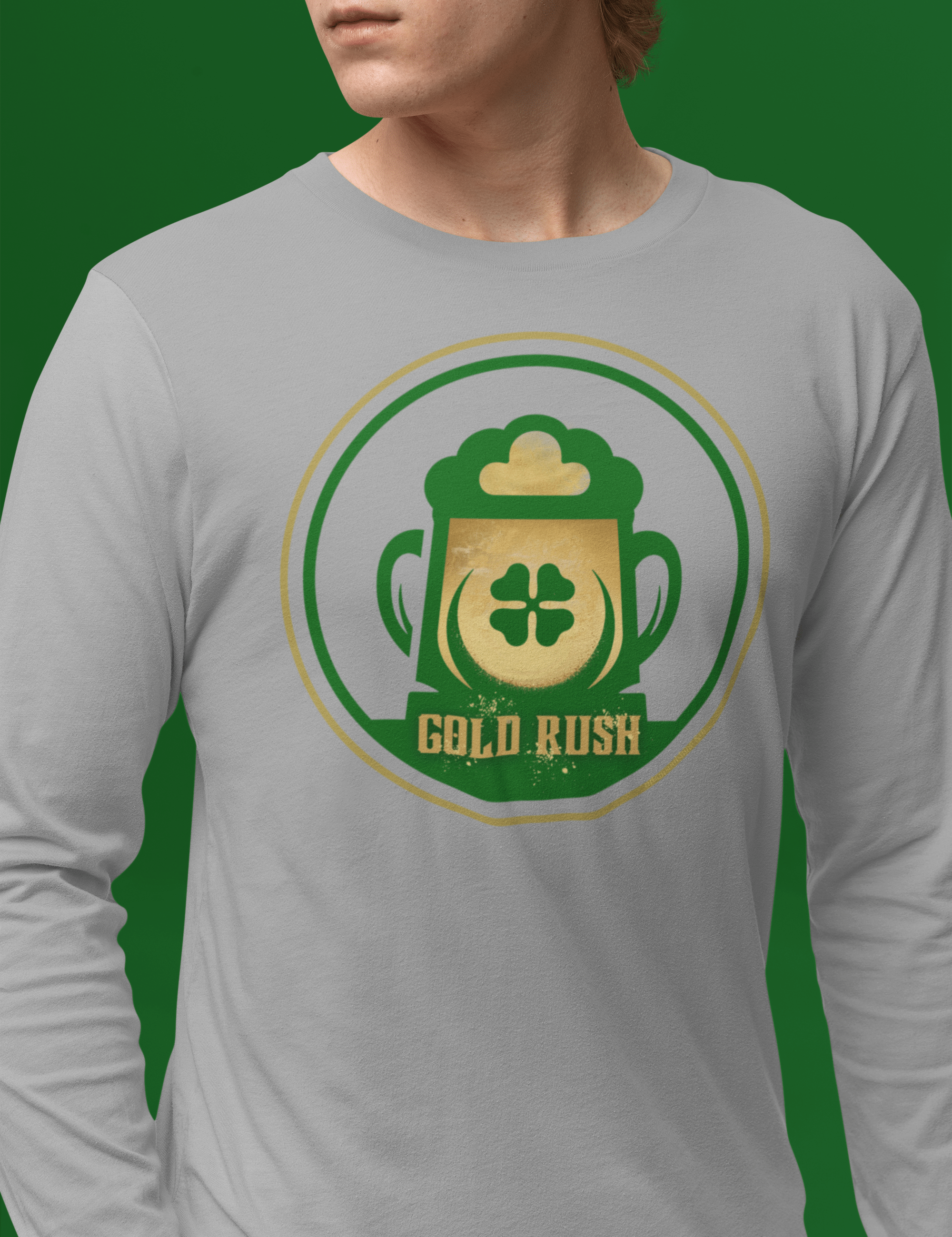 Urban SoulShine & co Long-sleeve Gold Rush Irish Beer Long Sleeve Tee (Unisex)