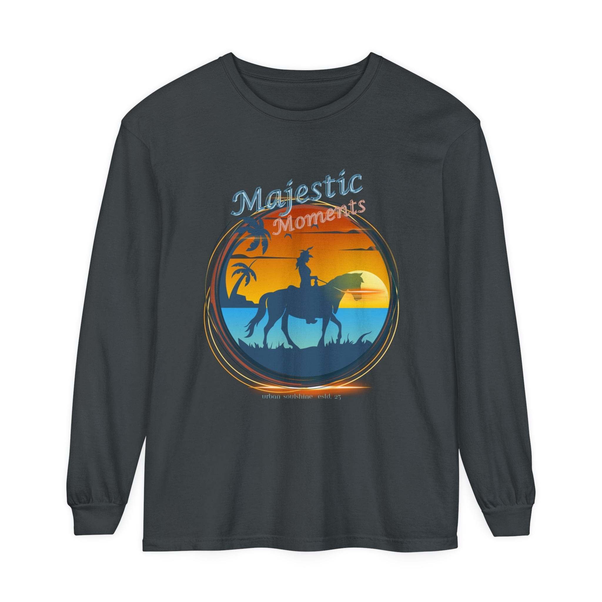 Urban SoulShine & co Long-sleeve Graphite / S Majestic Moments Horse Lover Long Sleeve Tee (unisex)