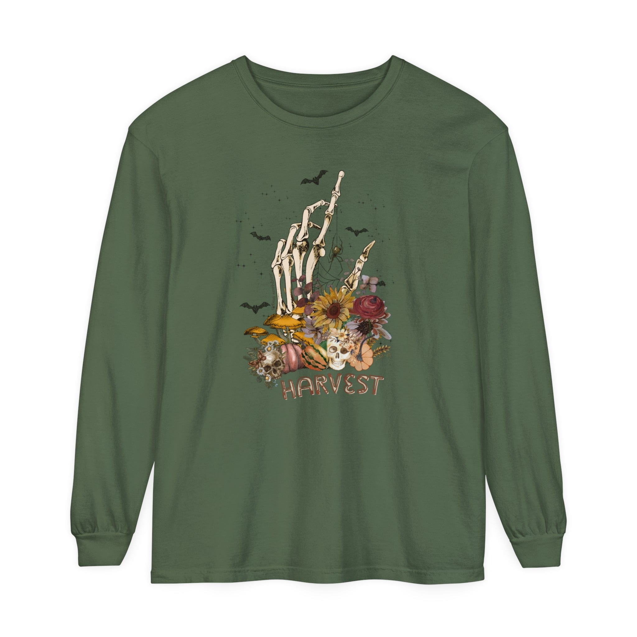 Urban SoulShine & co Long-sleeve Hemp / S Skull Harvest Long Sleeve Tee (unisex)