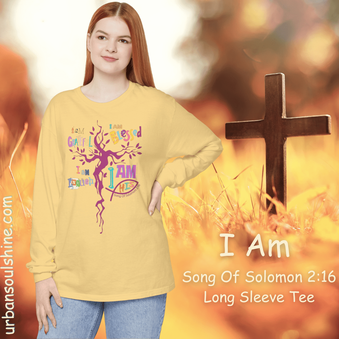 Urban SoulShine & co Long-sleeve I AM HIS Song Of Solomon 2:16 Long Sleeve Tee