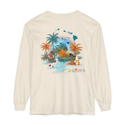 Urban SoulShine & co Long-sleeve Ivory / S ALOHA Vibes Long Sleeve Tee (unisex)